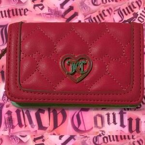 Juicy Couture Pink Heart Fold-Over Wallet